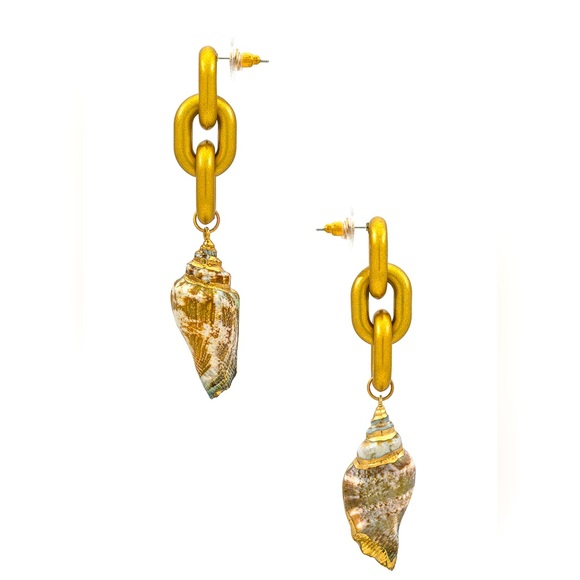 Revolve Real Shell Earrings - Picture 2 of 2